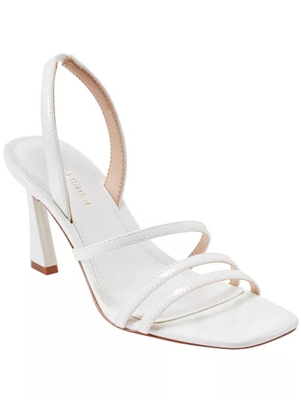 Marc Fisher Nalinaly White Strappy Slingback Heels Women’s Size 9.5M